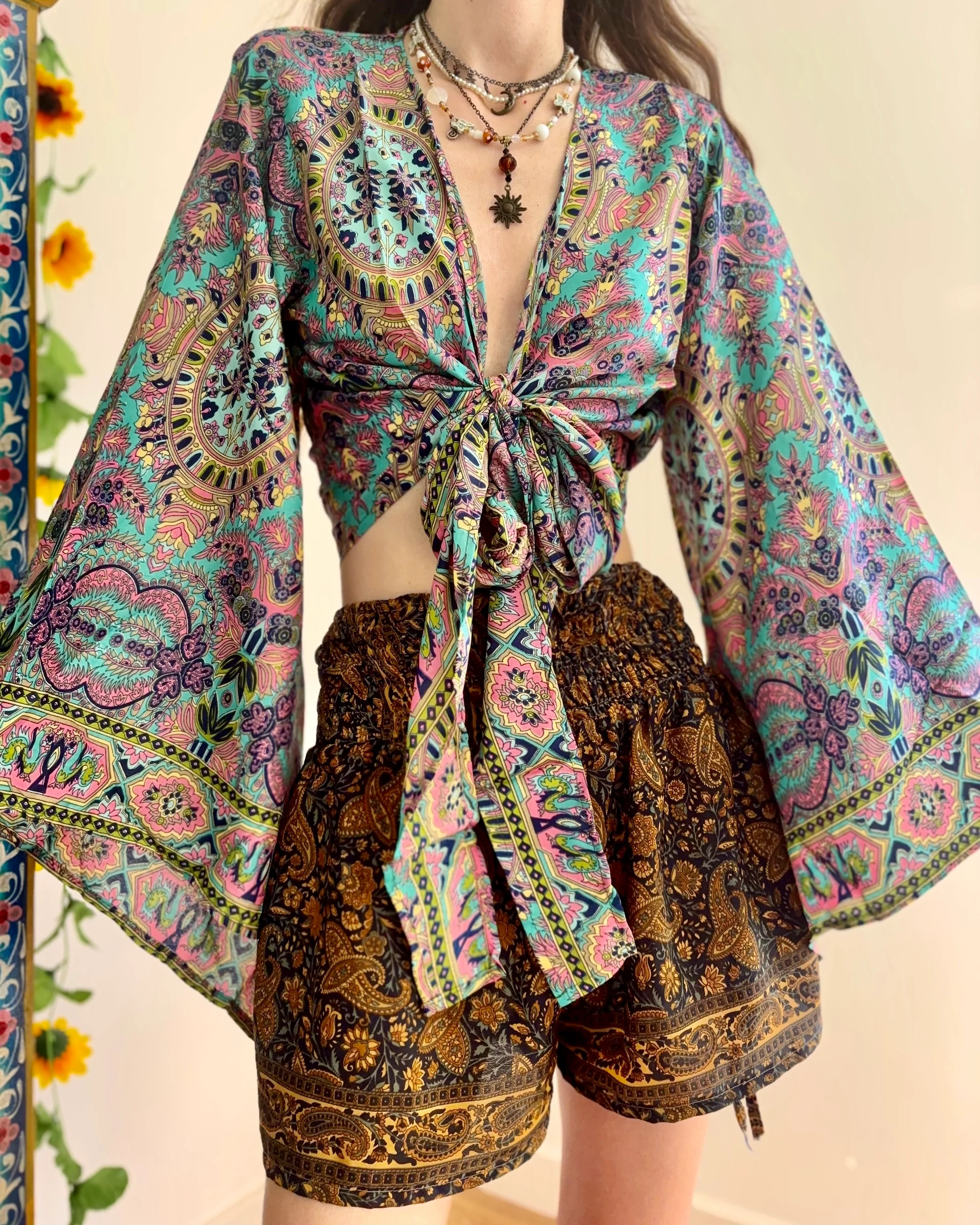 Bohemian Chic Tie-Front Top