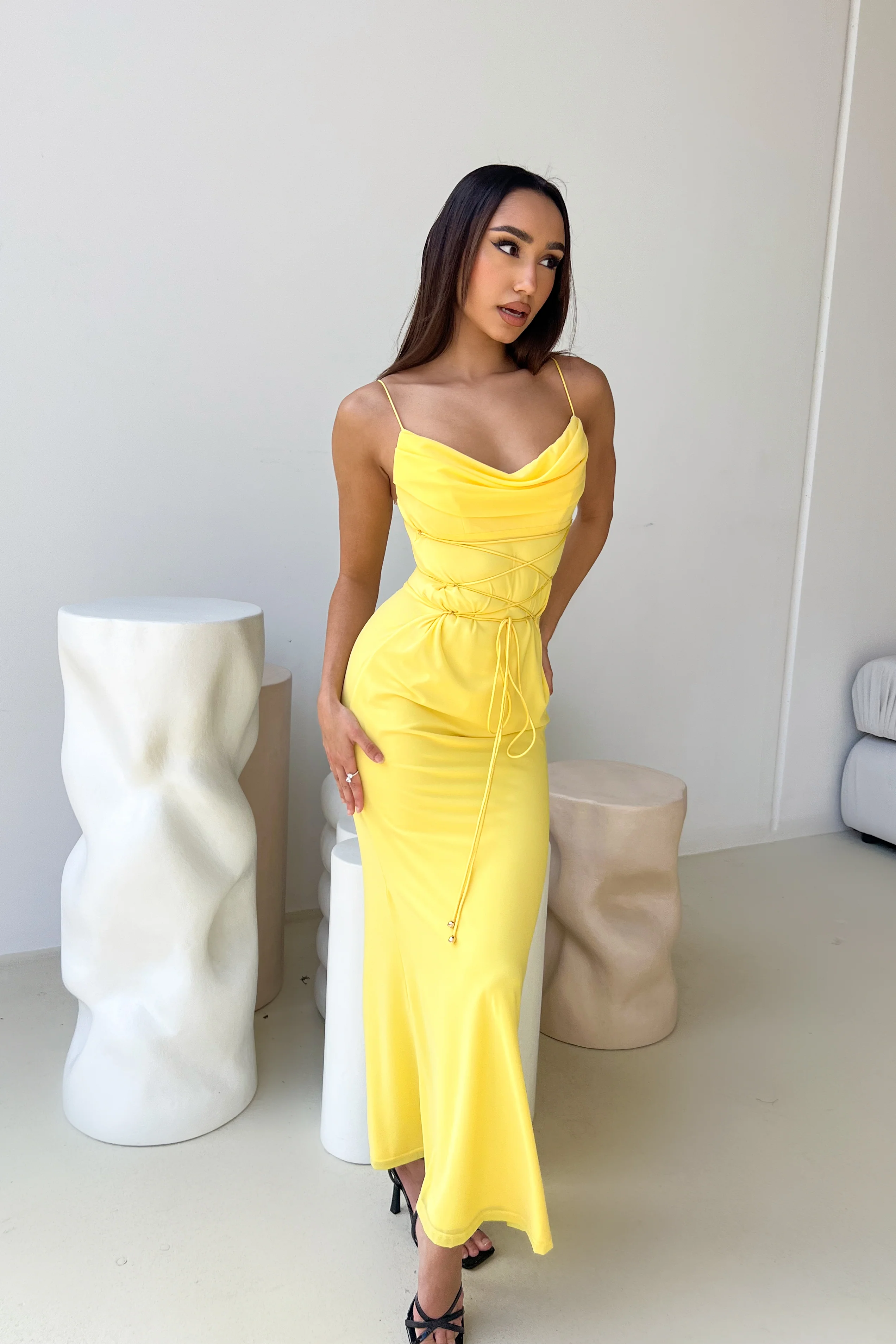 Elegant Yellow Summer Dress