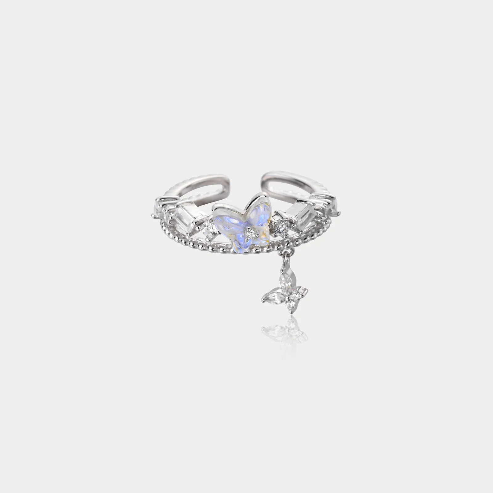 Elegant Butterfly Charm Ring