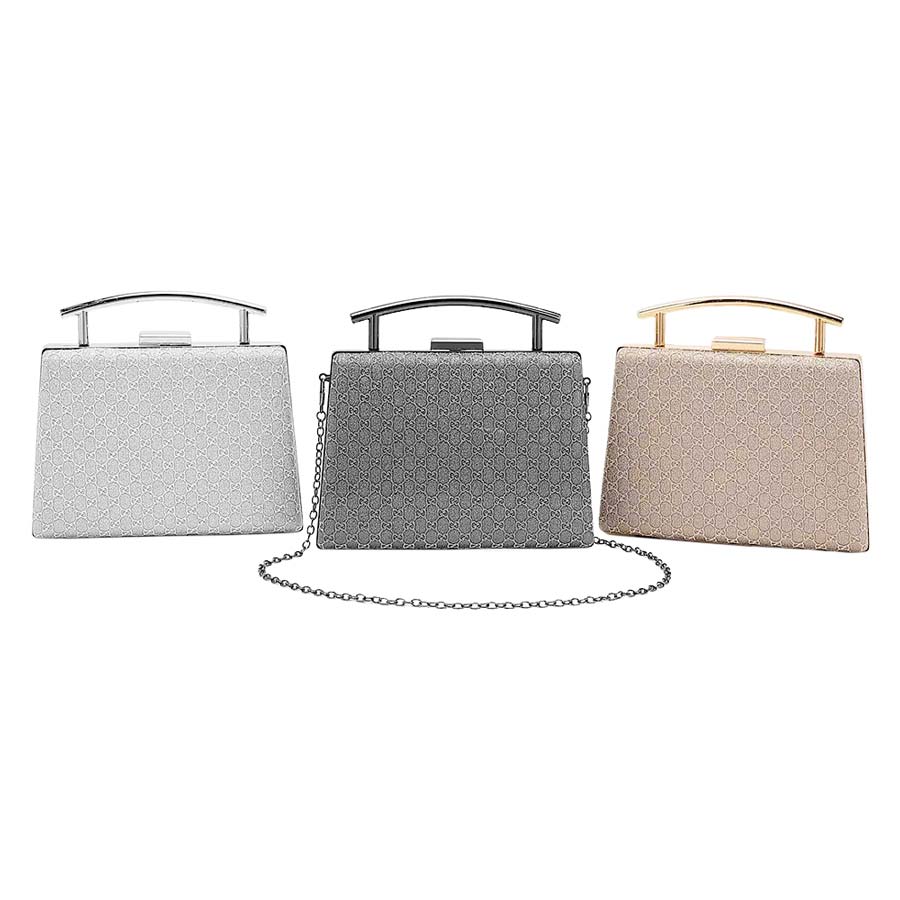 Elegant Beige Patterned Handbag