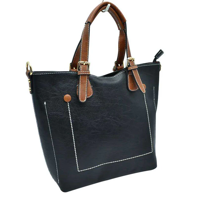 Elegant Faux Leather Tote Bag