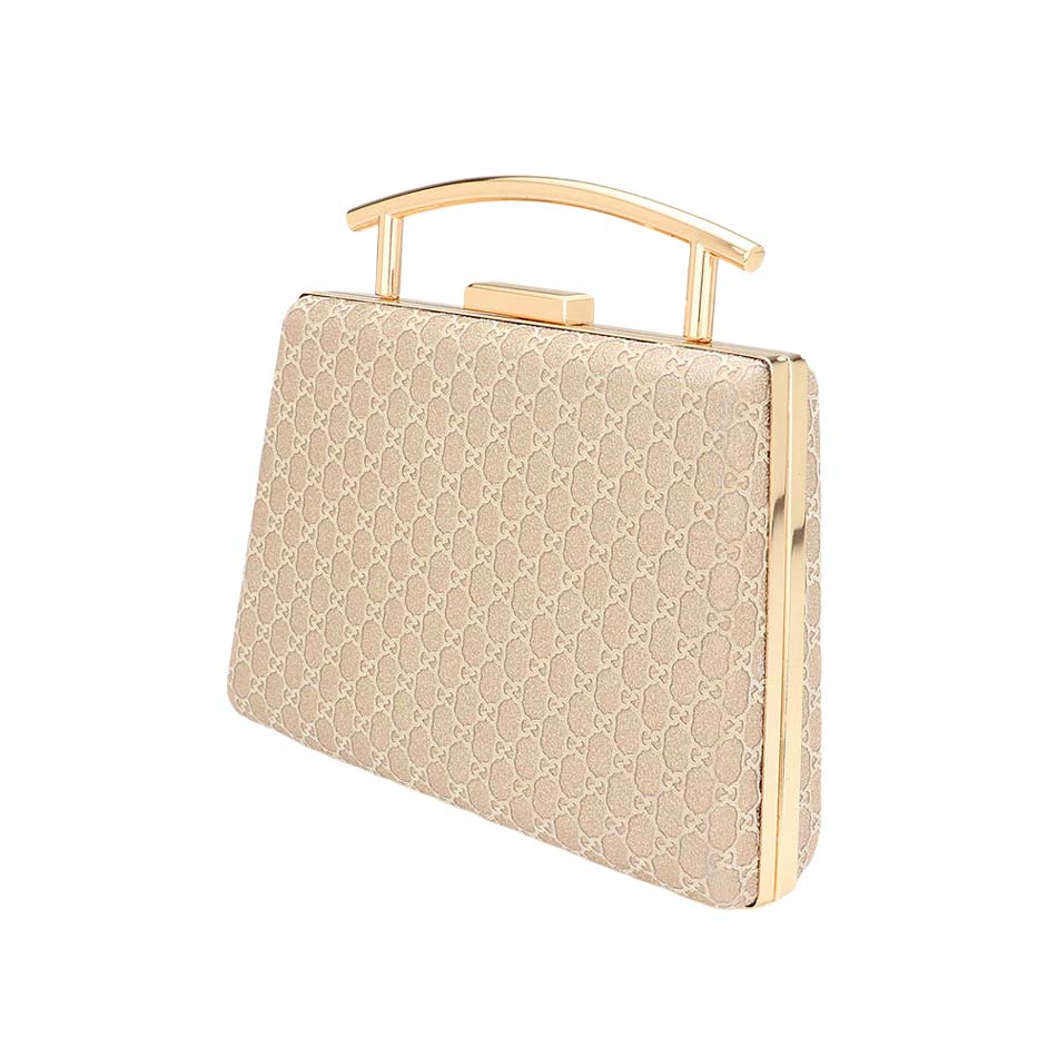 Elegant Beige Patterned Handbag
