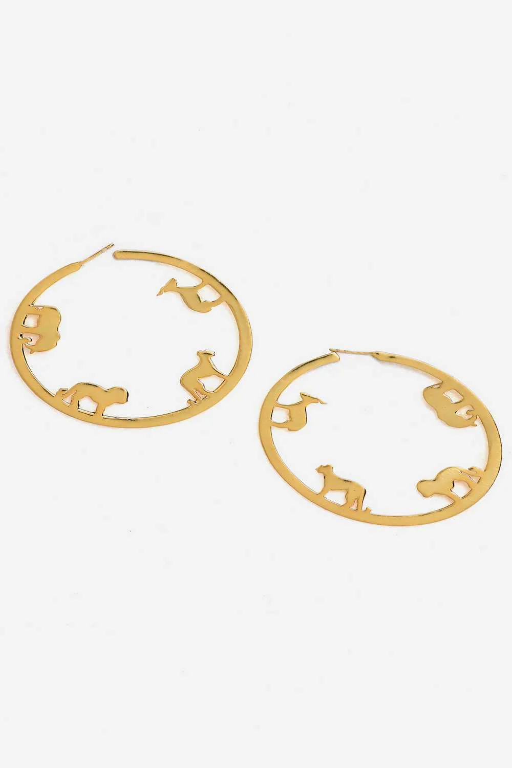 Charming Animal Silhouette Hoop Earrings