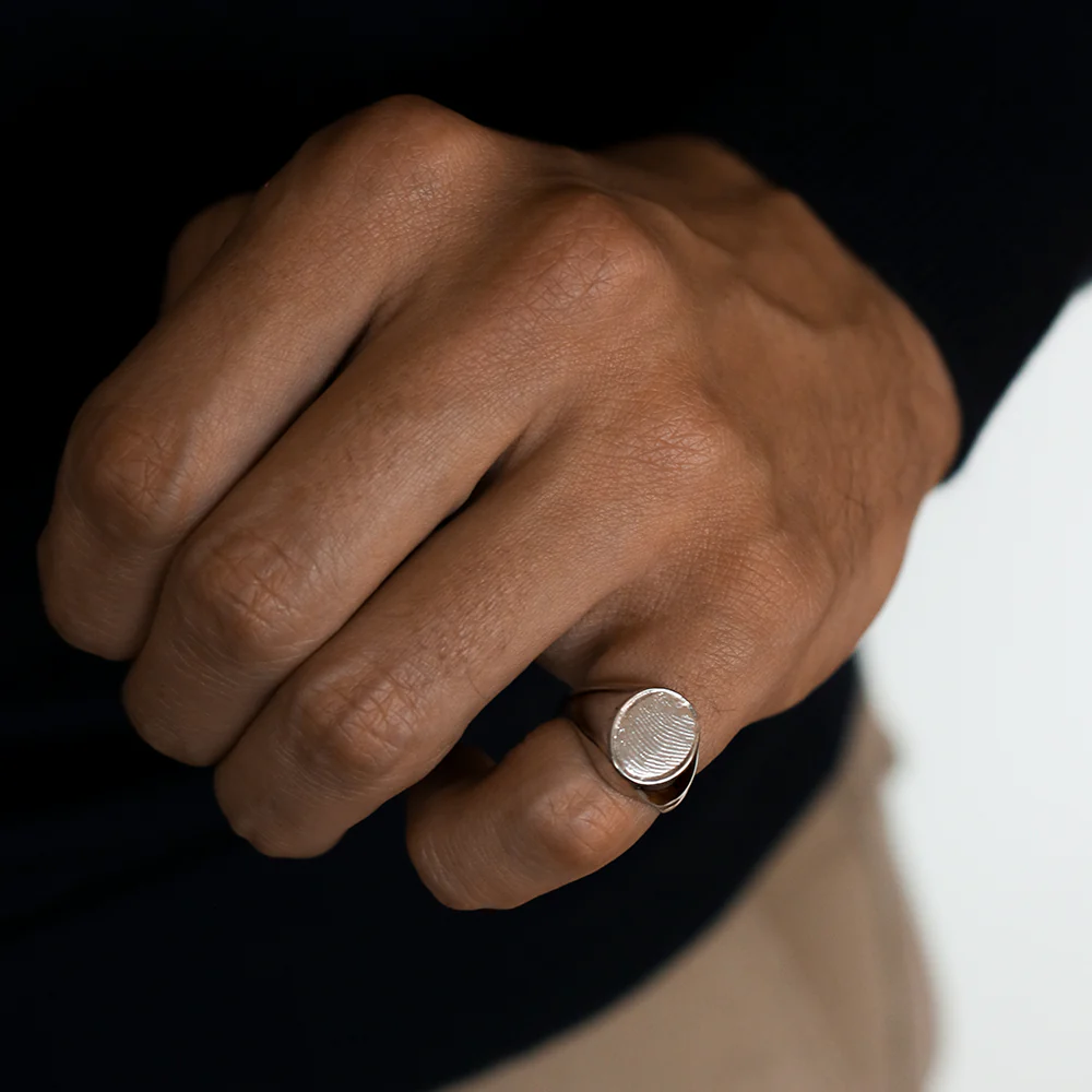 Sleek Stainless Steel Signet Ring