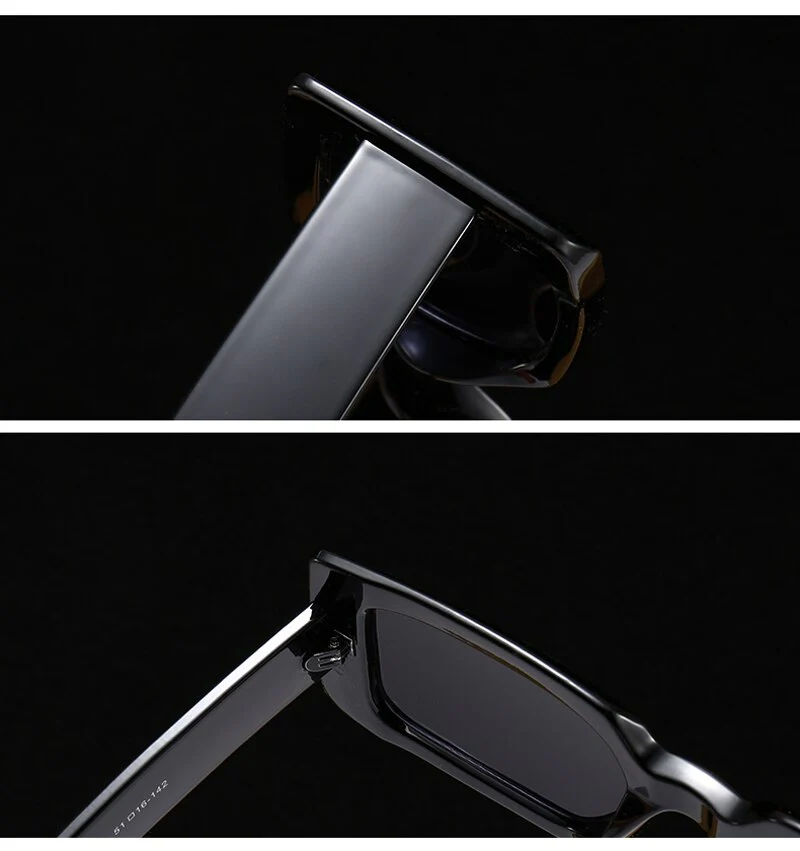 Classic Black Rectangular Sunglasses