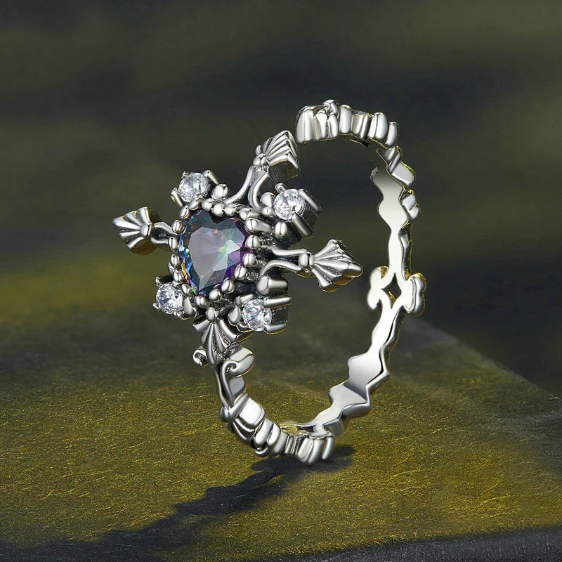 Enchanted Crystal Heart Ring