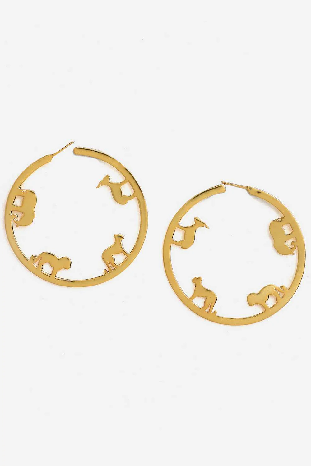 Charming Animal Silhouette Hoop Earrings