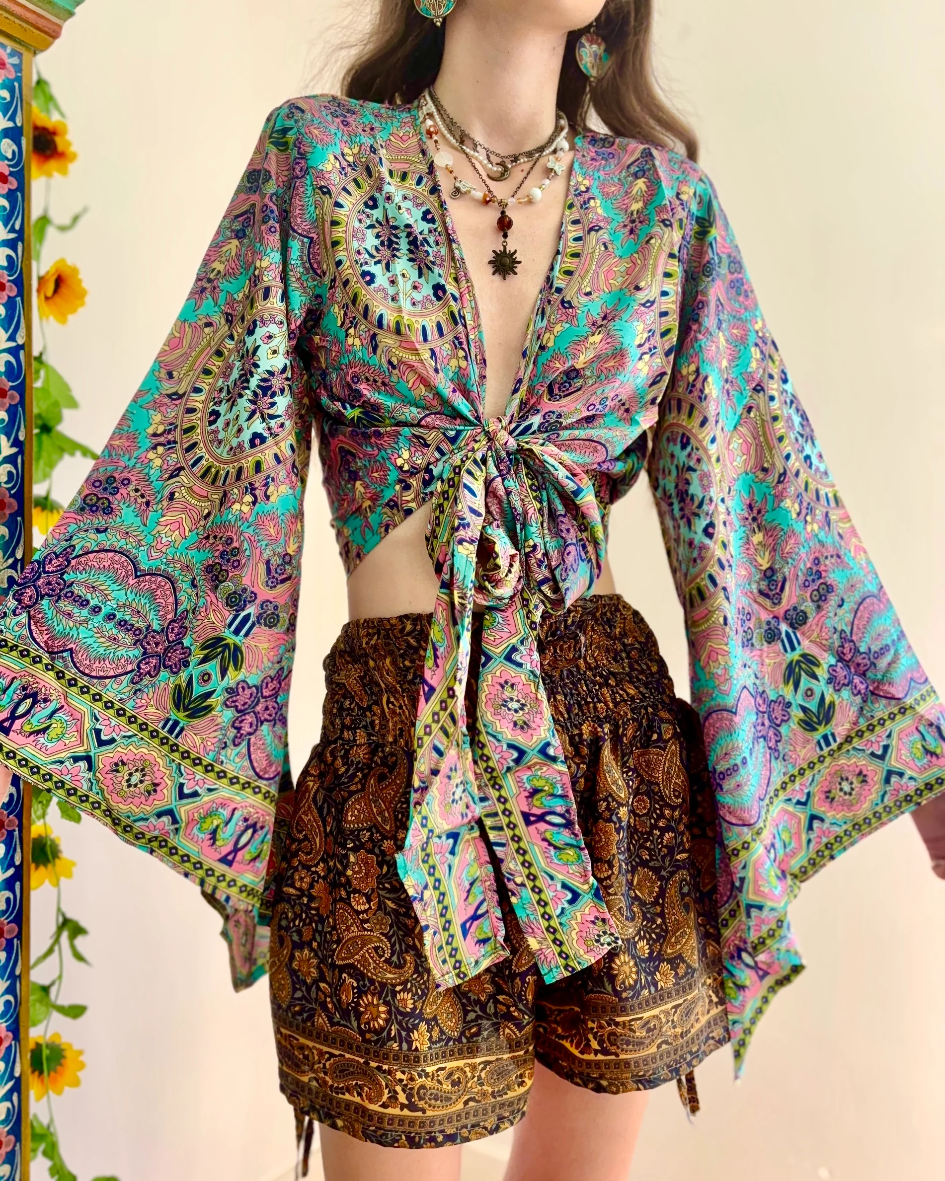 Bohemian Chic Tie-Front Top