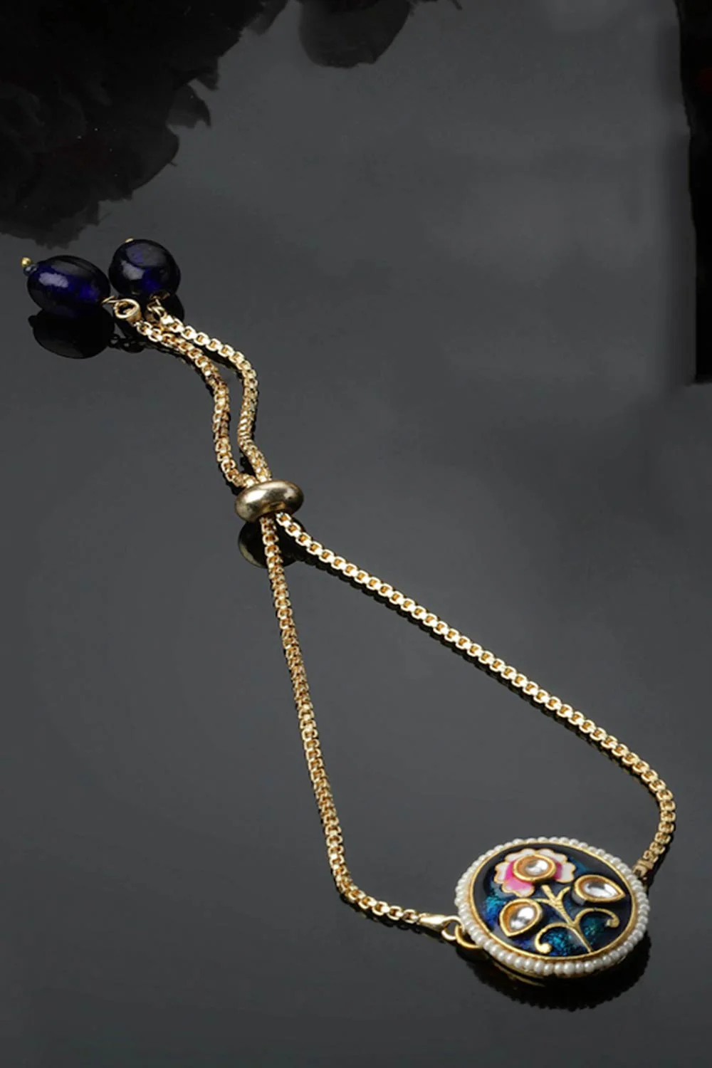 Elegant Floral Enamel Bracelet