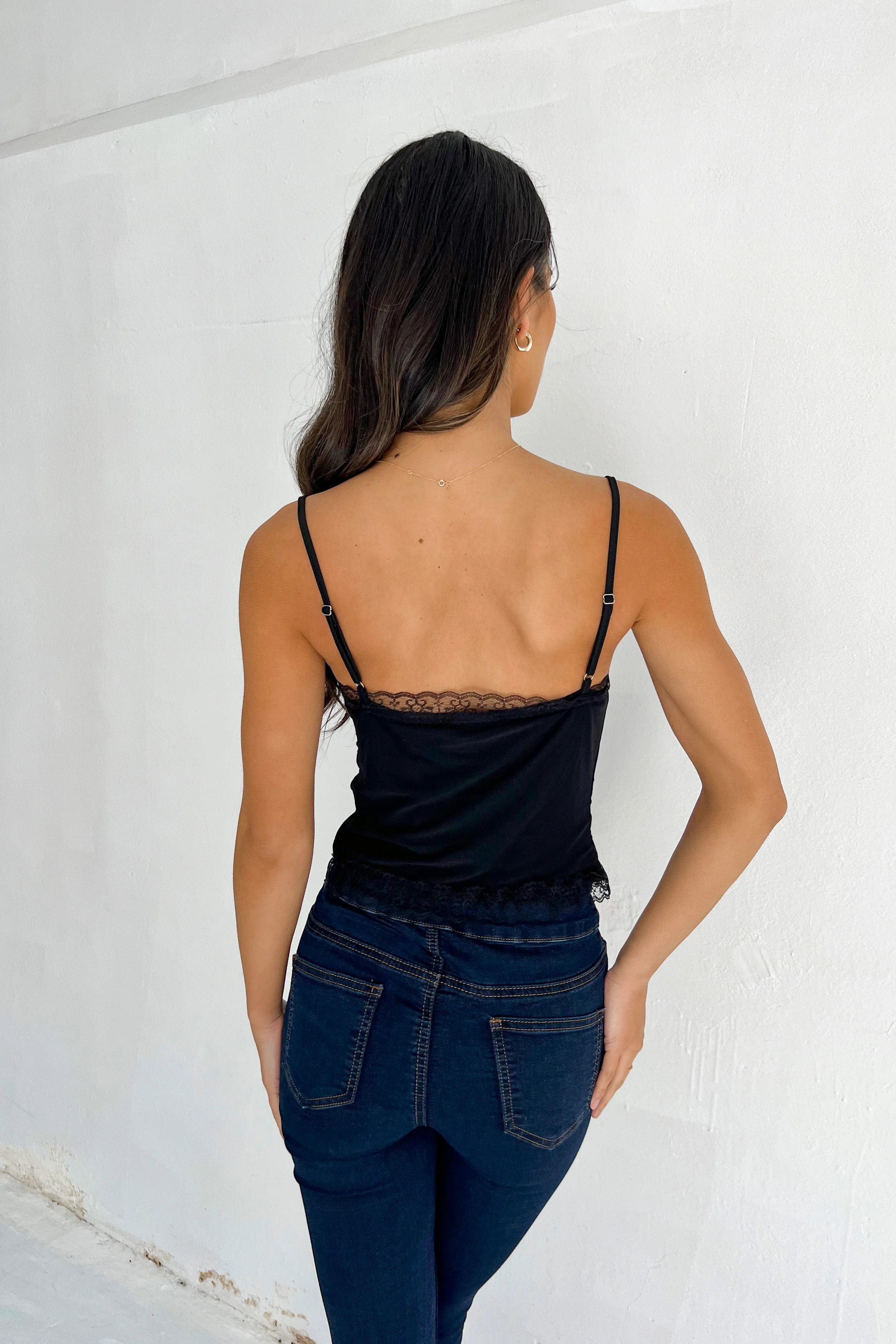 Ethereal Lace-Trimmed Camisole