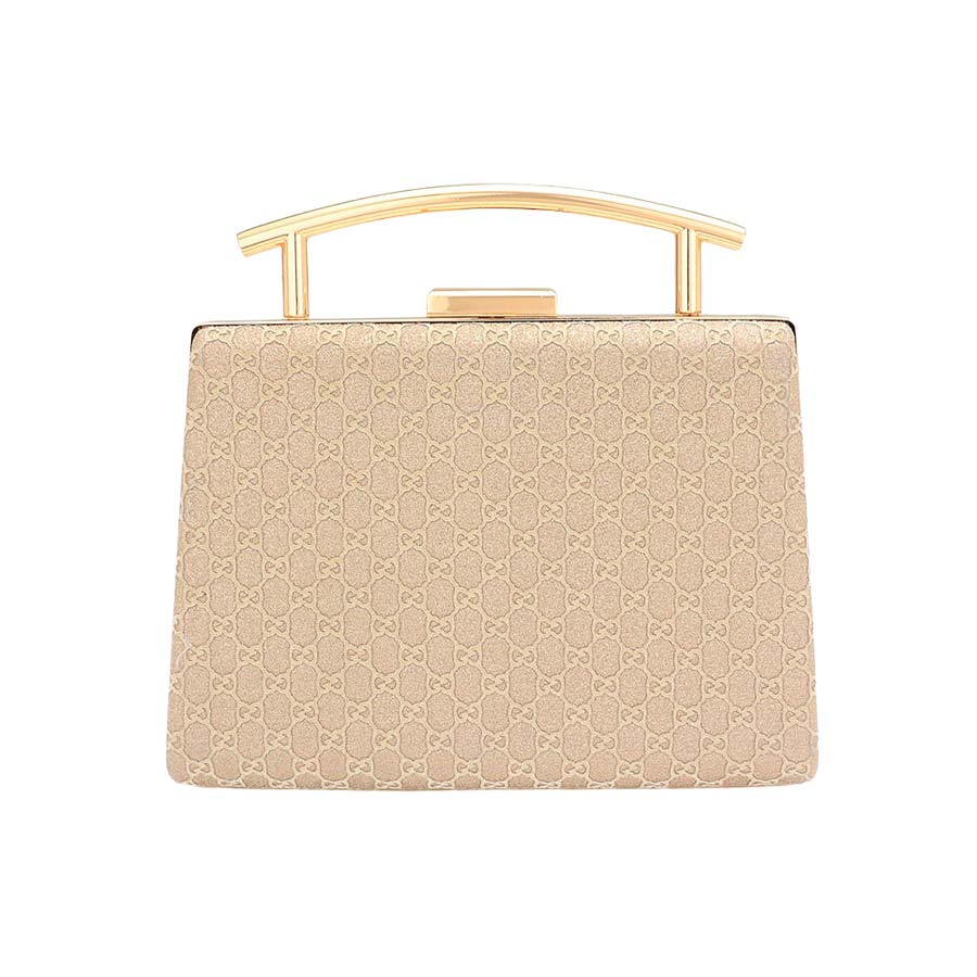 Elegant Beige Patterned Handbag