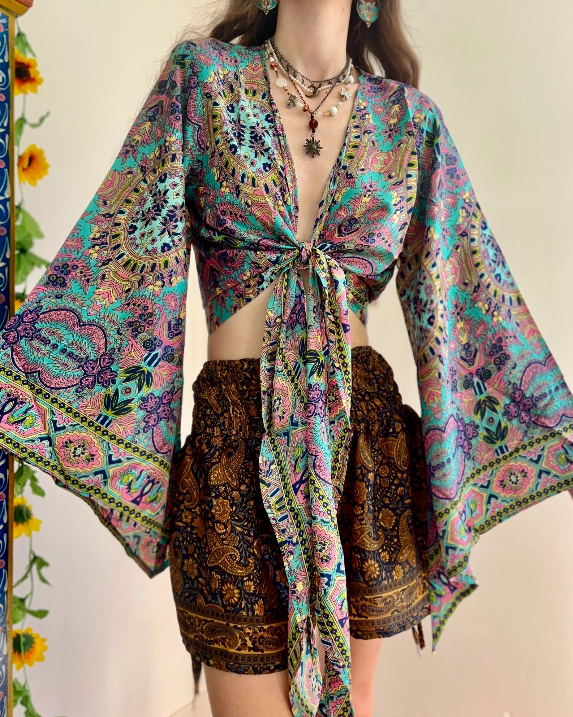 Bohemian Chic Tie-Front Top